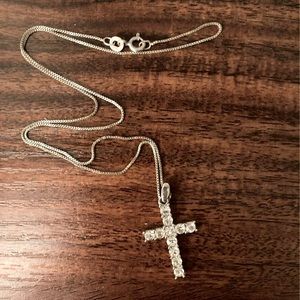 Sterling Silver Swarovski Cross